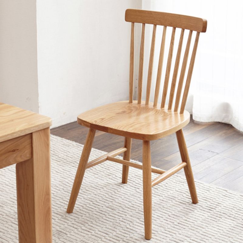 Contemporary Solid Wood Side Chair Metallic Finish Indoor-Outdoor Windsor Chair