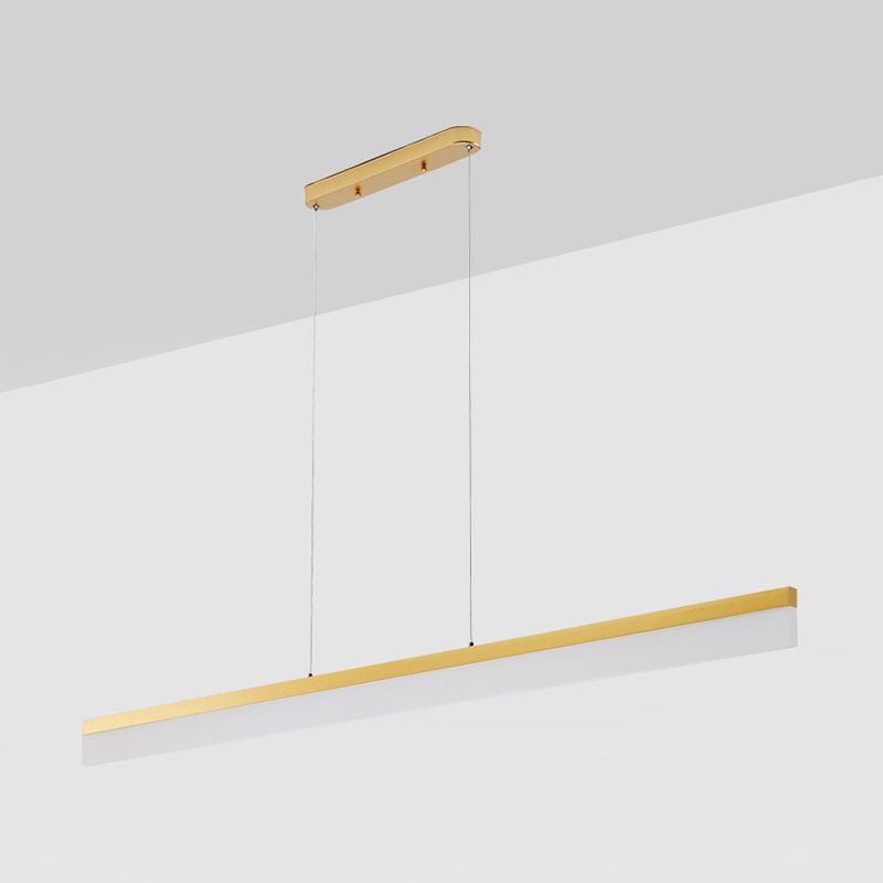 Lumière de l'île contemporaine Métal linéaire 1 Light Plafond île Light pour la cuisine