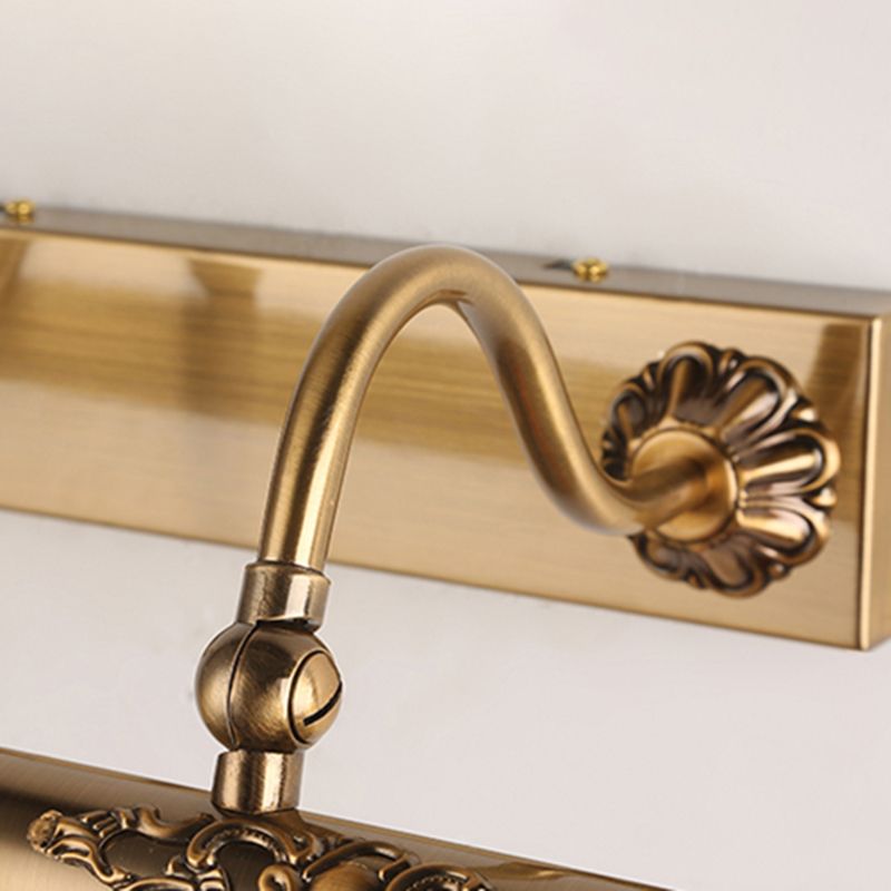 Gold LED Vanity Light Modern Simple Mirror Front Light with Acrylic Shade for Bathroom