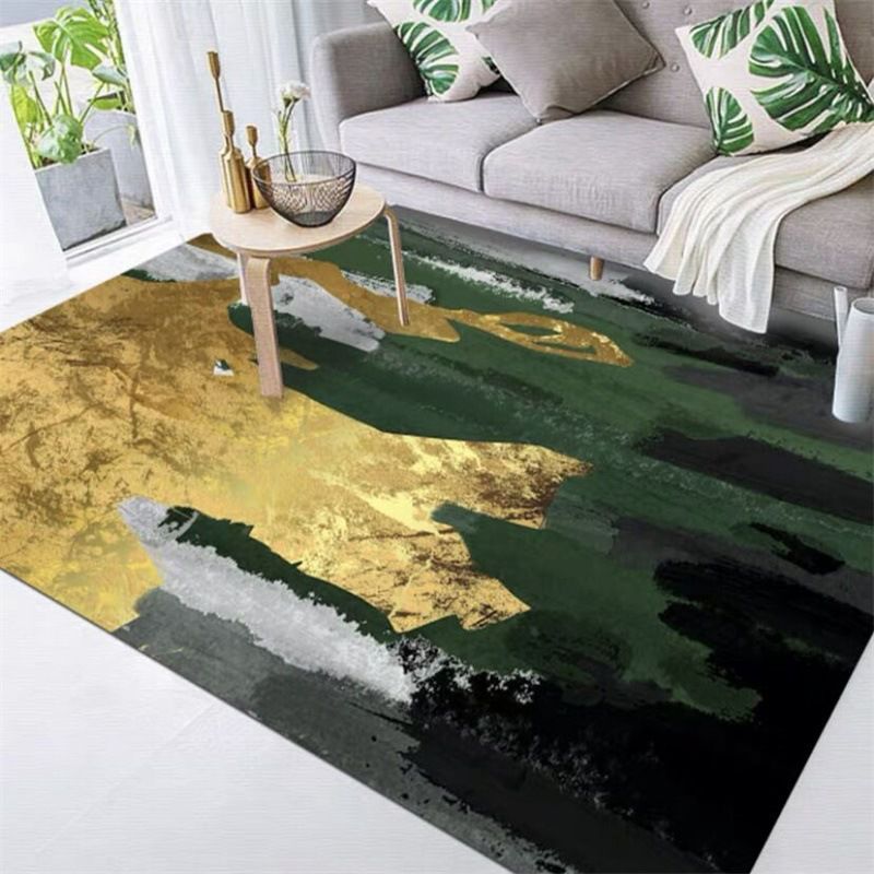 Minimalist Carpet Abstract Pattern Indoor Rug Polyester Stain Resistant Carpet for Living Room