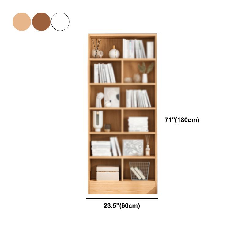 Contemporary Style Bookshelf Engineered Wood Closed Back Shelf Bookcase