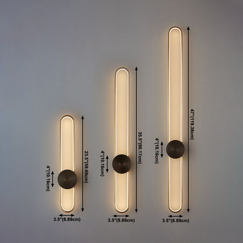 Lineare Form Metall Wandleuchten moderner Stil 2 Leichter Wandleuchten