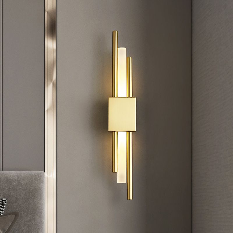 Post-Modern Simple Fashion Style Linear Shade Wall Sconce Metal 1 Light Sconces