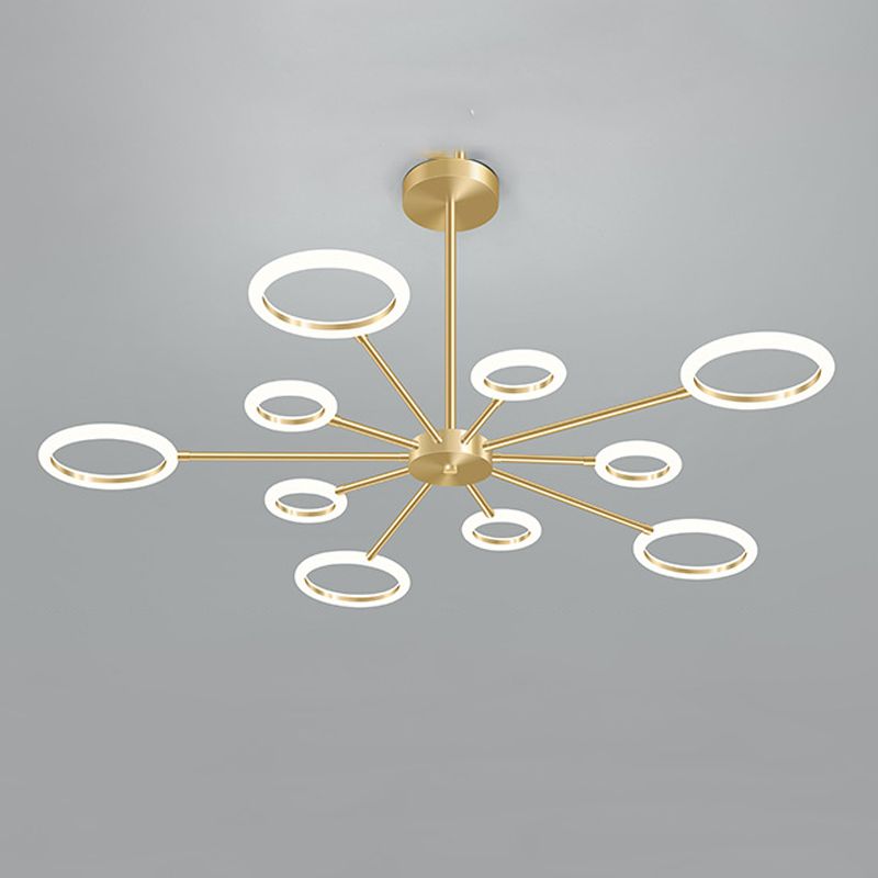 Ring Shape Hanging Pendant Light LED Chandelier Lamp Fixture Multi Lights for Bedroom
