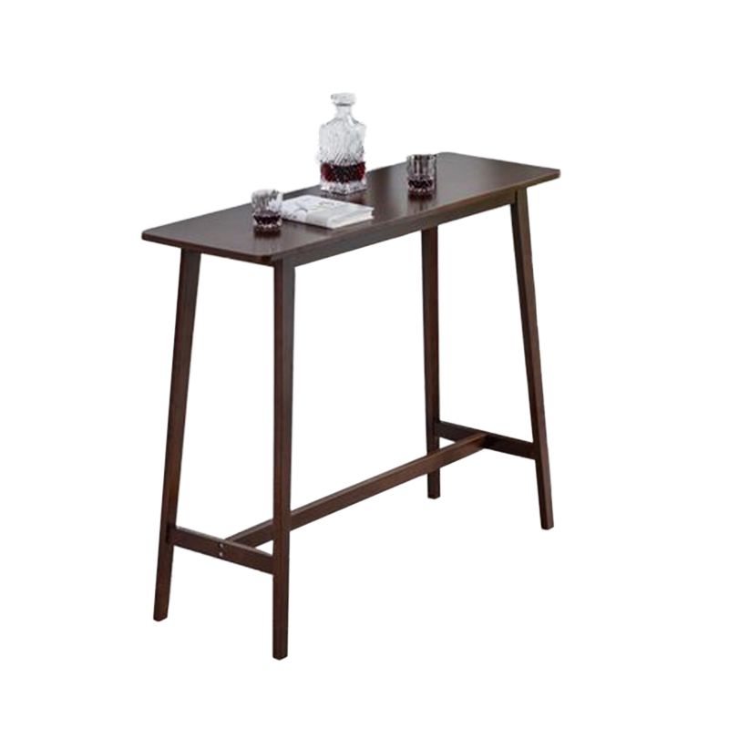 Traditional Rectangle Solid Wood Living Room Bar Dining Table