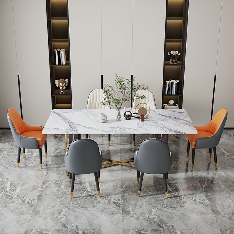 Chaises en métal de style scandinave, ensemble de chaises de cuisine et de salle à manger avec bras à dossier solide