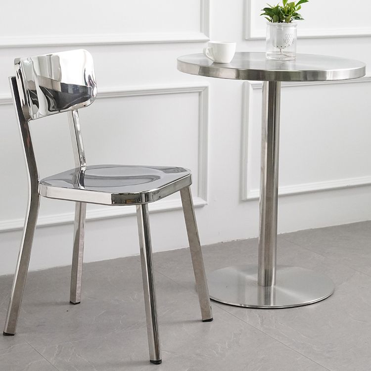 Chaise latérale de salle à manger en métal moderne, chaise sans bras à dossier ouvert pour restaurant