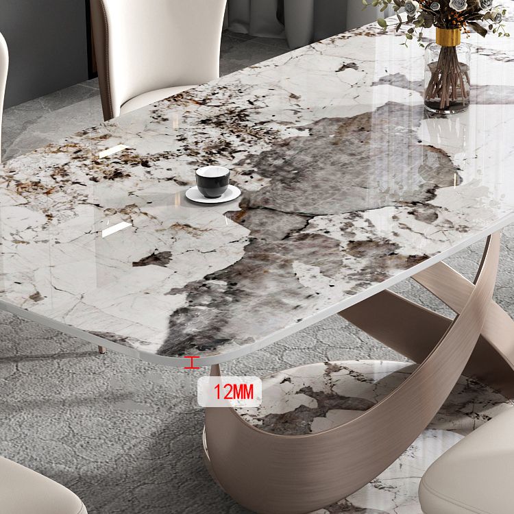 Contemporary Sintered Stone Dining Table Set Rectangle 1/2/5/7 Pieces Dining Set