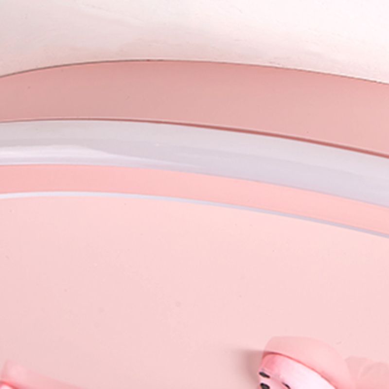 Lámpara de techo LED para dormitorio moderno con montaje empotrado de metal circular con 1 luz