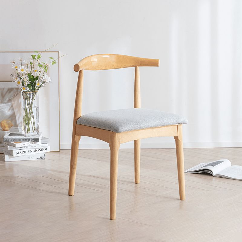 Scandinavian Style Wood Dining Chairs Dining Room Open Back Dining Side Armless Chair