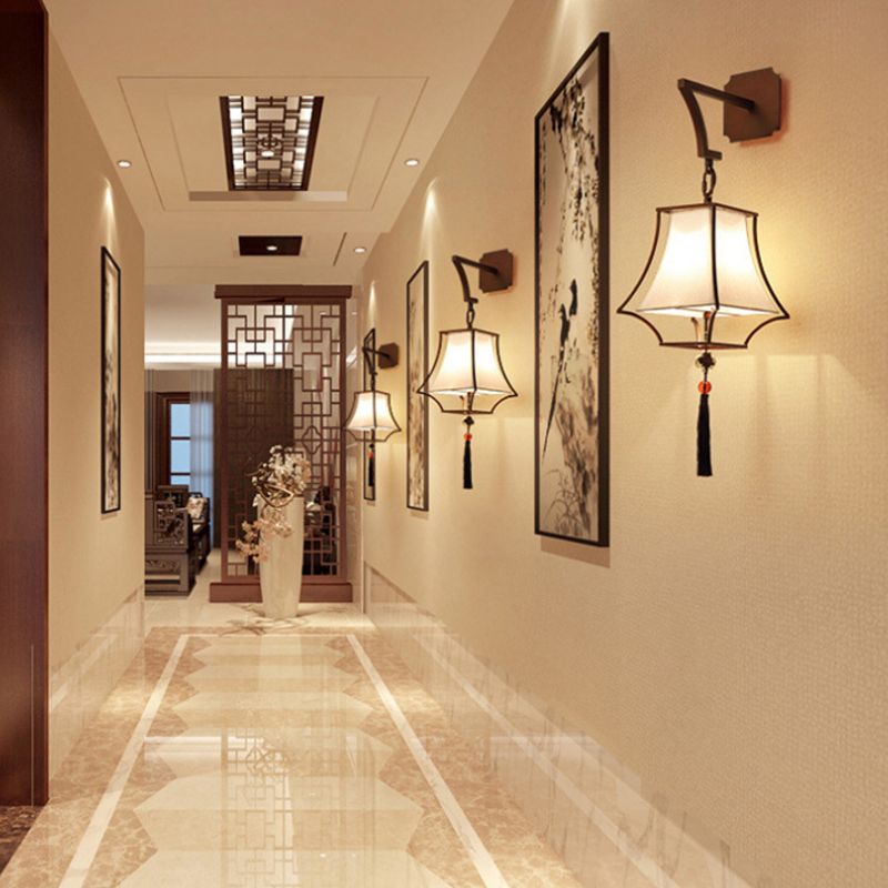 Metal Empire Shade Iluminación de pared Classic 1 Light Corridor Lighting Lights en blanco
