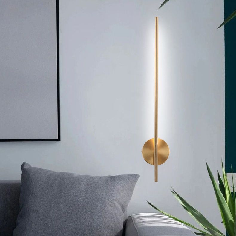 Gold Copper Linear Wall Lamp Sconce Contemporary Sconce Lamp for Living Room