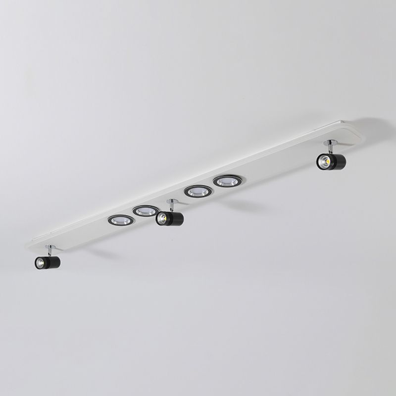 Ellipse Shape LED Rail Ceiling Lamp Modern Simple Style Iron Flush Mount for Living Room Aisle
