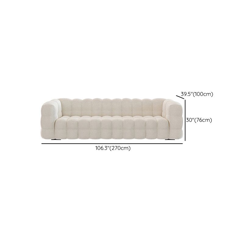 Fabric Modernism Biscuit Back Sofa 29.92" High Tuxedo Arm Sofa