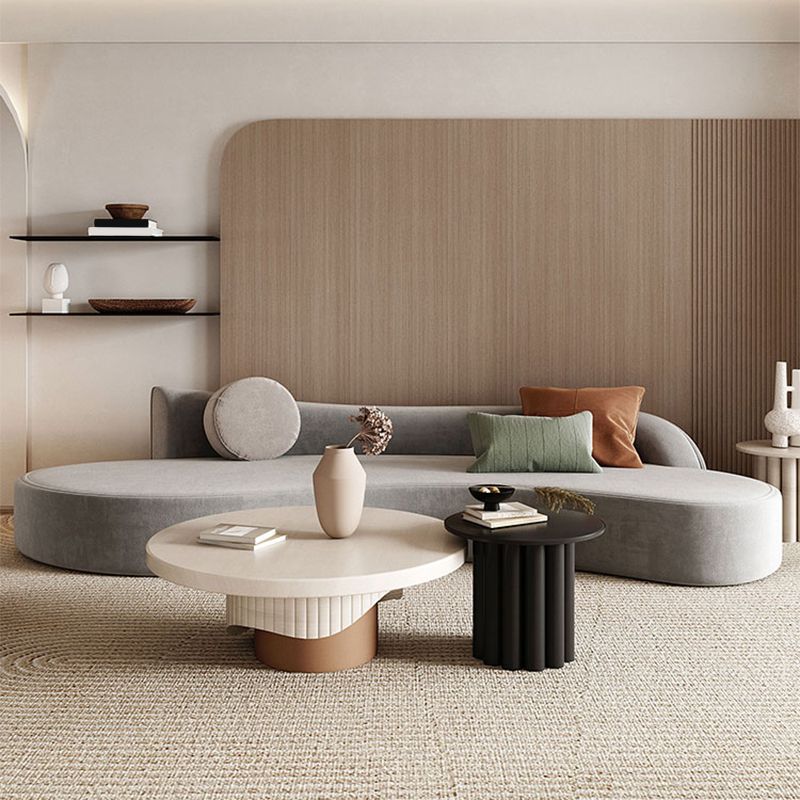 Scandinavian Round Wood Coffee Table Pedestal Cocktail Table