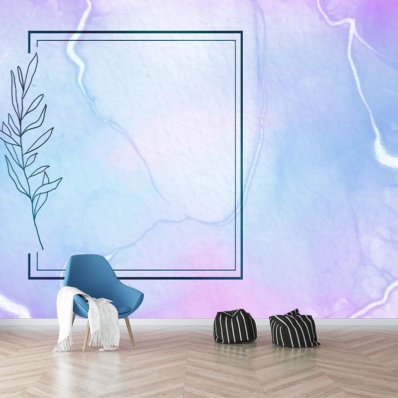 Plant Illustration Mural Wallpaper Environment Friendly Bedroom Wall Mural