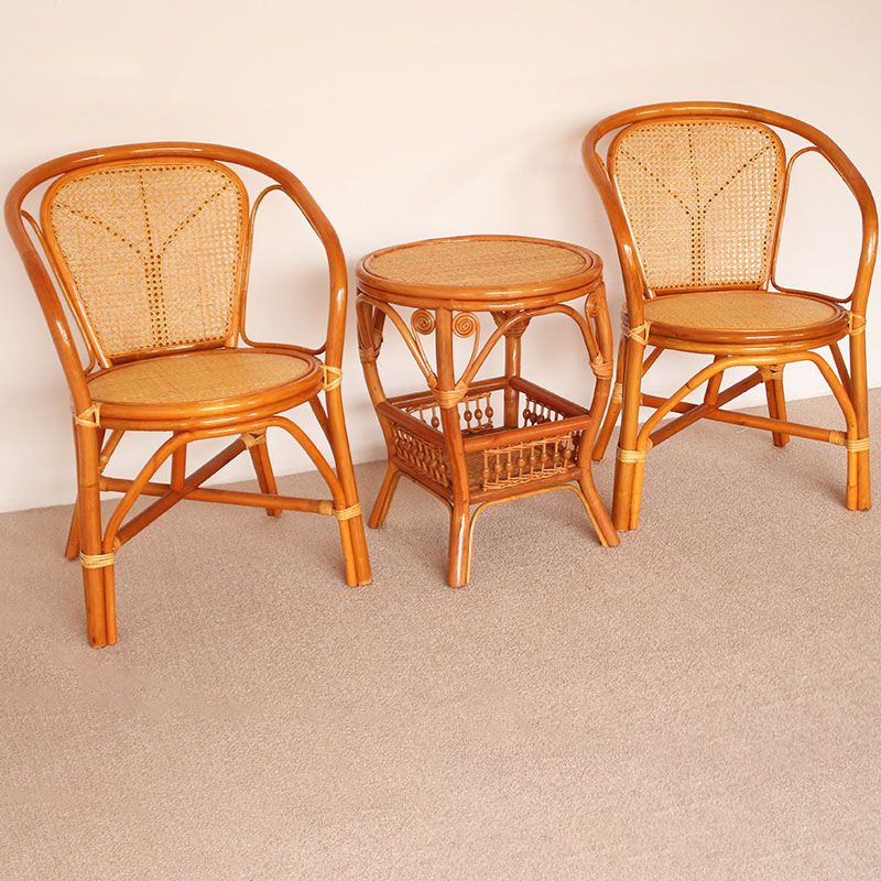 Traditional Kitchen Dining Chairs Cane Back Arm Chairs for Dining Room
