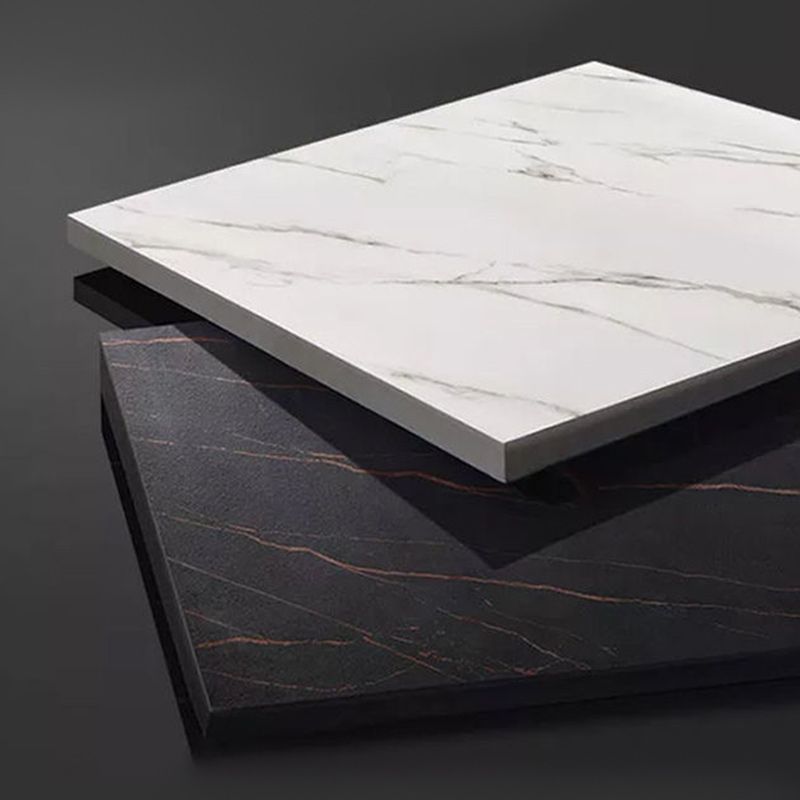 Stone Bar Dining Table Glam Bar Table with Double Pedestal for Living Room Kitchen