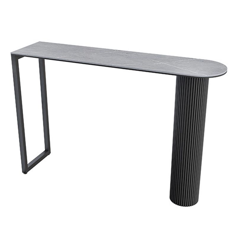 Glam Pub Height Dining Table Sintered Stone Top Pub Table for Dining Room