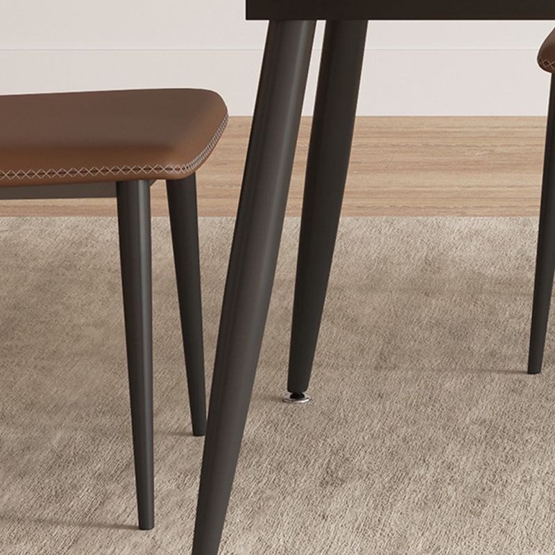 Modern 4 Legs Dining Table Sintered Stone Rectangle Table for Home