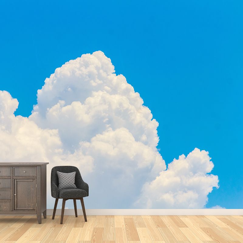 Bule Sky Landscape Removable Wall Mural for Gust Room, Moisture Resistant