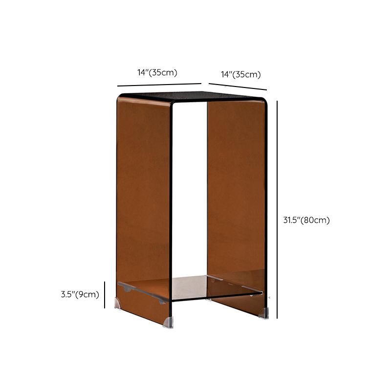 Modern Glass Corner Table Round Side End Table for Living Room
