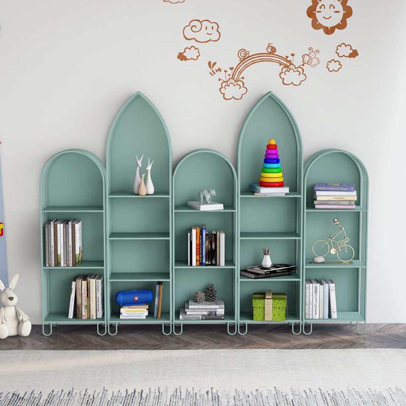Glam Standard Bookcase Metal Closed Back Bookshelf with Shelves
