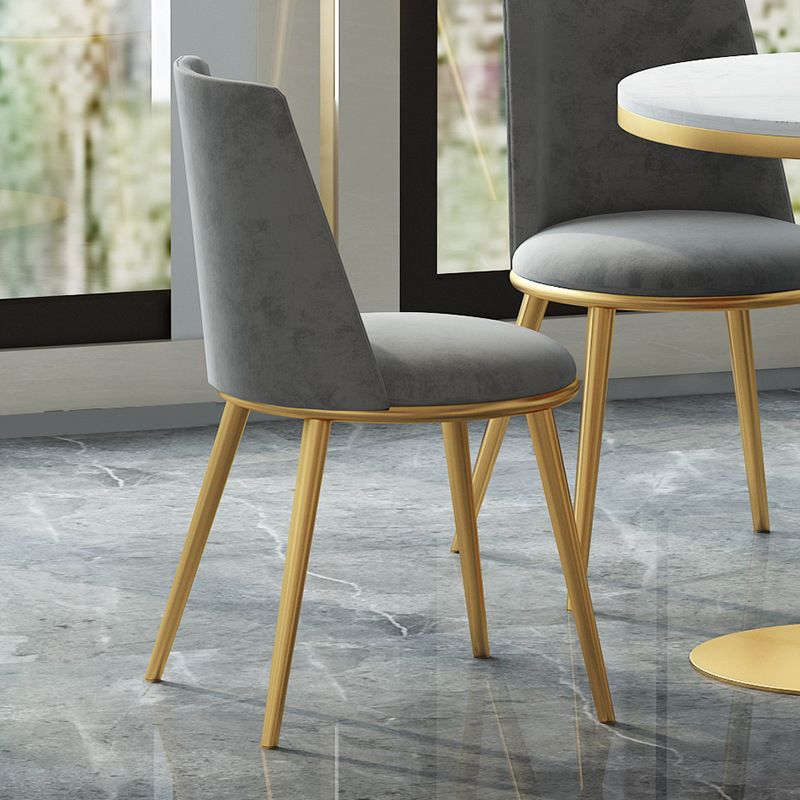 1/3/5 Pieces Dining Set Black-gold Base and White Top Table Glam Style Kitchen Set