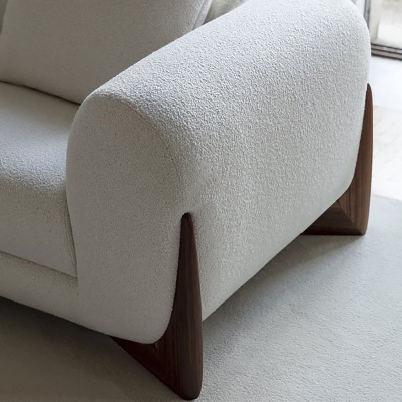 Contemporary Solid Color Settee Foam Single Cushion Seat Sofa for Living Room