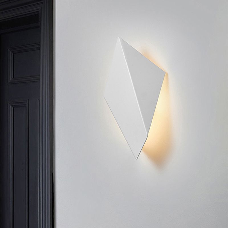 Metal Geometric Wall Mounted Light Postmodern 1 Light Black/Grey/White Sconce Light Fixture