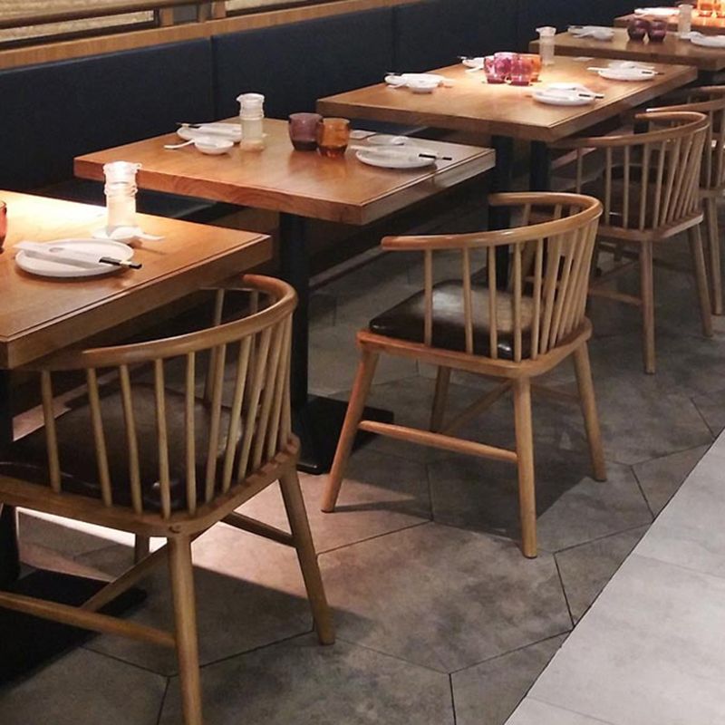 Wood Side Dining Arm Chair Contemporary Windsor Back Side Chair