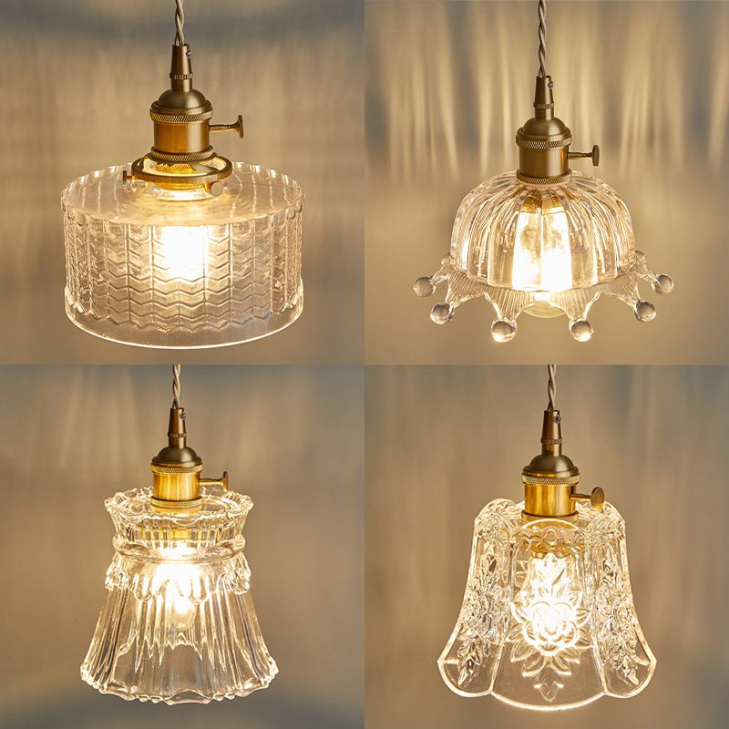 Lámparas de pared modernas de vidrio 1 lámpara de luz de pared de dormitorio ligero