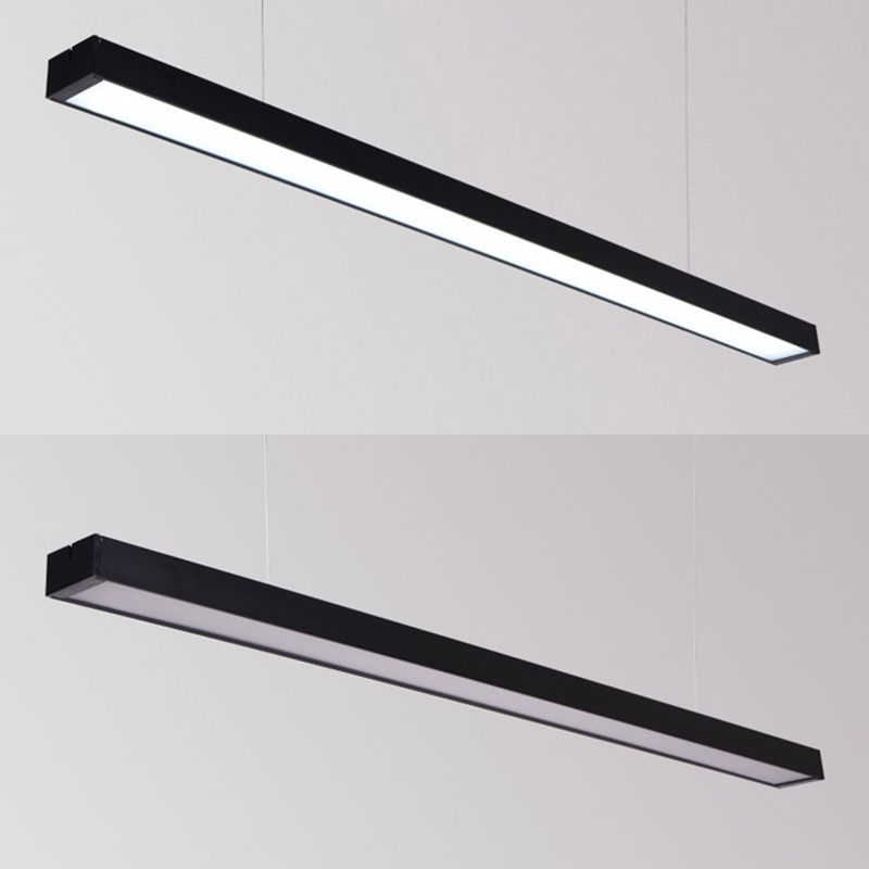 Luce del soffitto a sospensione di metallo rettangolare Modern Aione per l'illuminazione a sospensione per ufficio