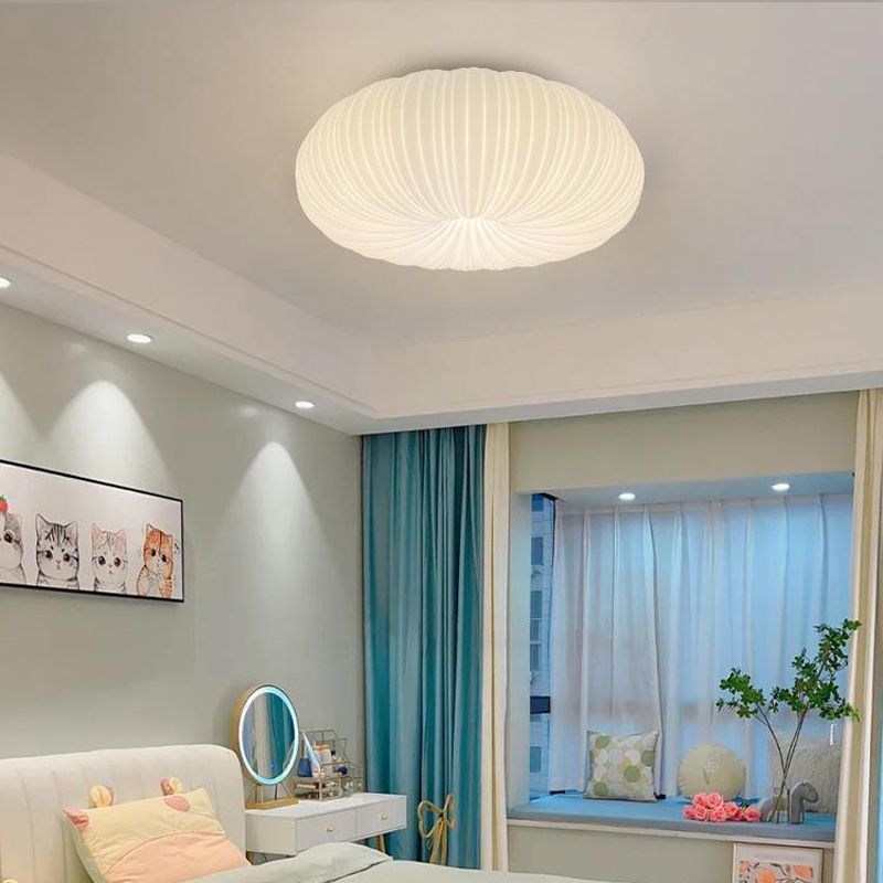 Single Contemporary White Flush Mount Lighting LED Acrylic Ceiling Light for Foyer