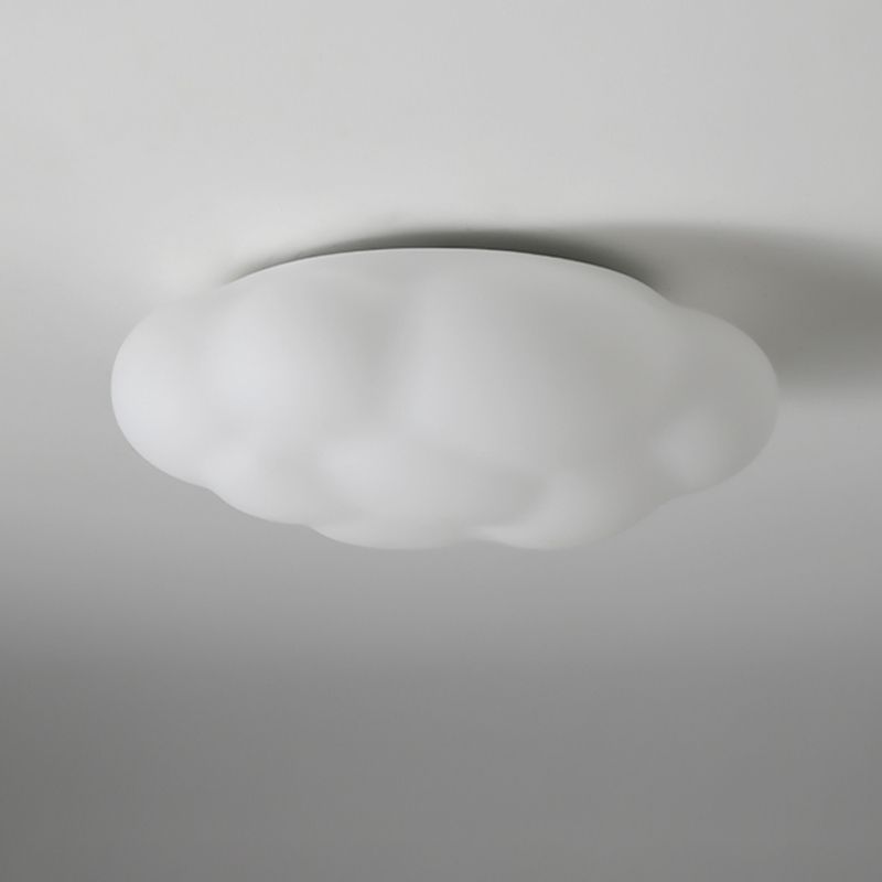 Single Modern White Flush Mount Lighting Acrylic LED Ceiling Light for Bedroom