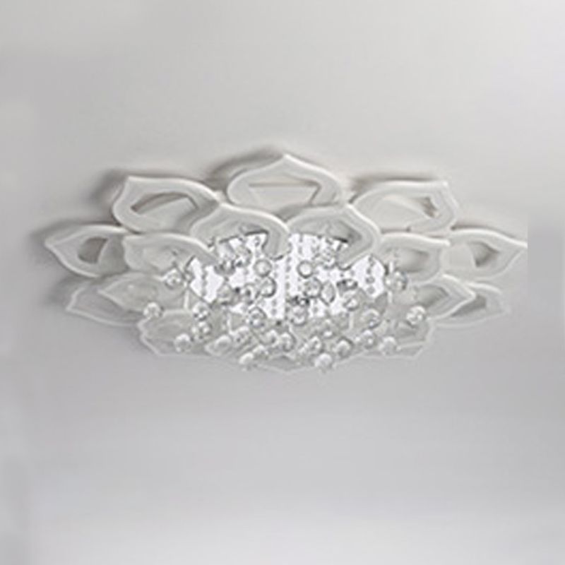 Flower Shape LED Crystal Ceiling Lamp Modern  Acrylic Flush Mount for Living Room