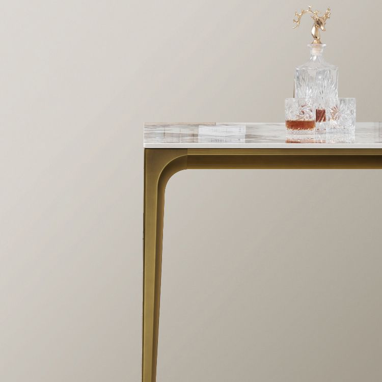 Sintered Stein Esstisch Luxus 4 Beine Basis Rechtecktisch für Zuhause