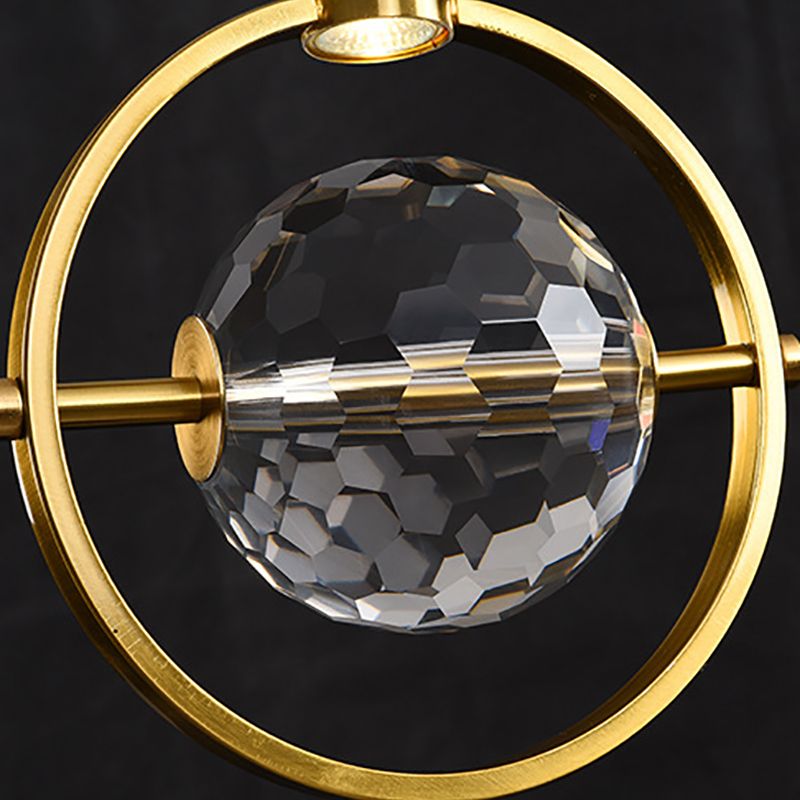 Luce geometrico in stile moderno cristallo 1 luci soffitte appese in oro