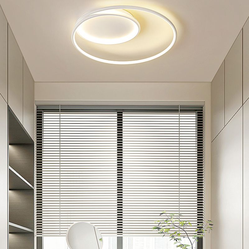 LED White Ceiling Light Contemporary Flush Mount Lighting for Room