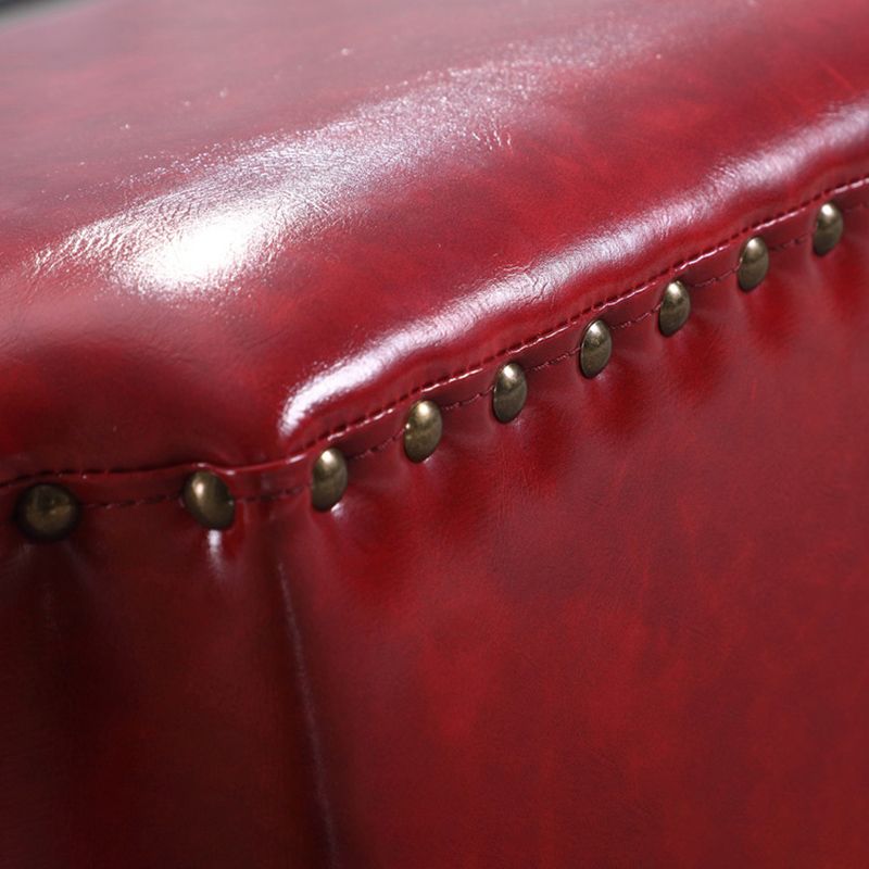 Dark Brown Modern Standard Leather Stain Resistant Rectangle Indoor Standard