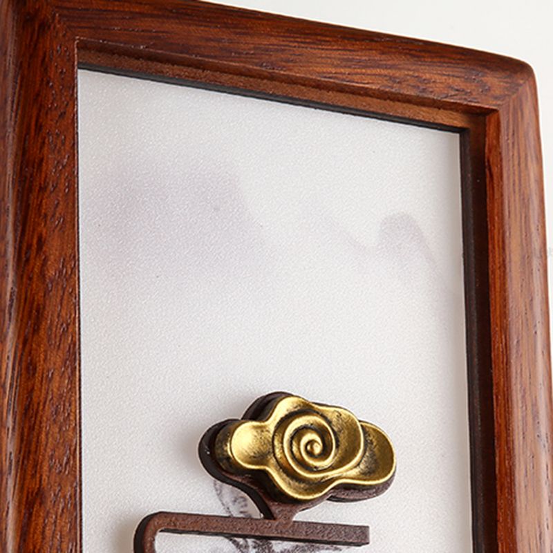 Modern Style Rectangular Shape Wall Sconce Wood 1 Light Sconces for Living Room