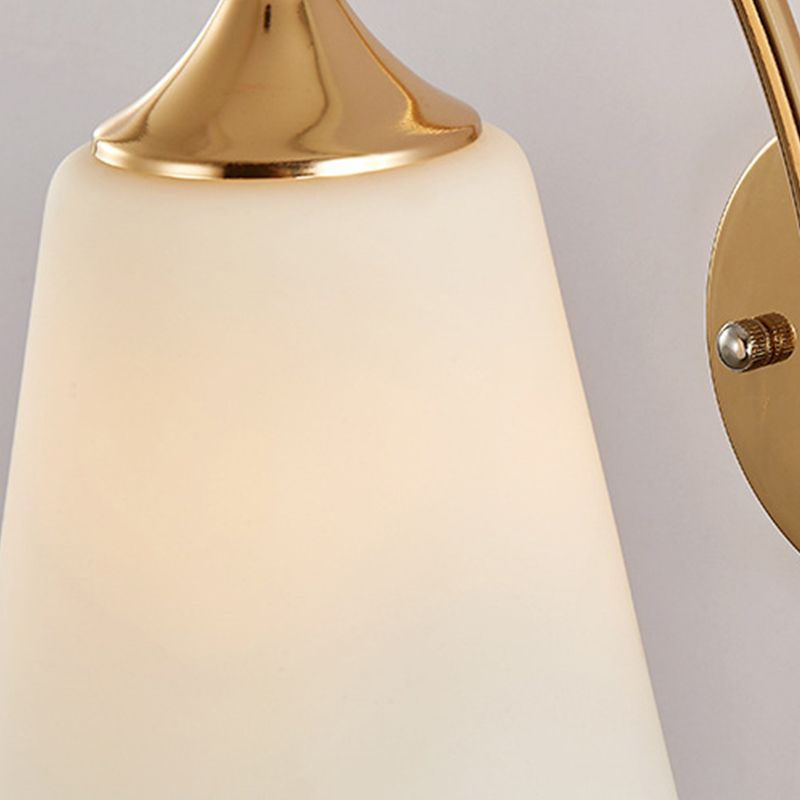 Glasgeometrische Wandbeleuchtung mit modernen Stil 1 Lichtwandmontiertes Leuchten in Gold