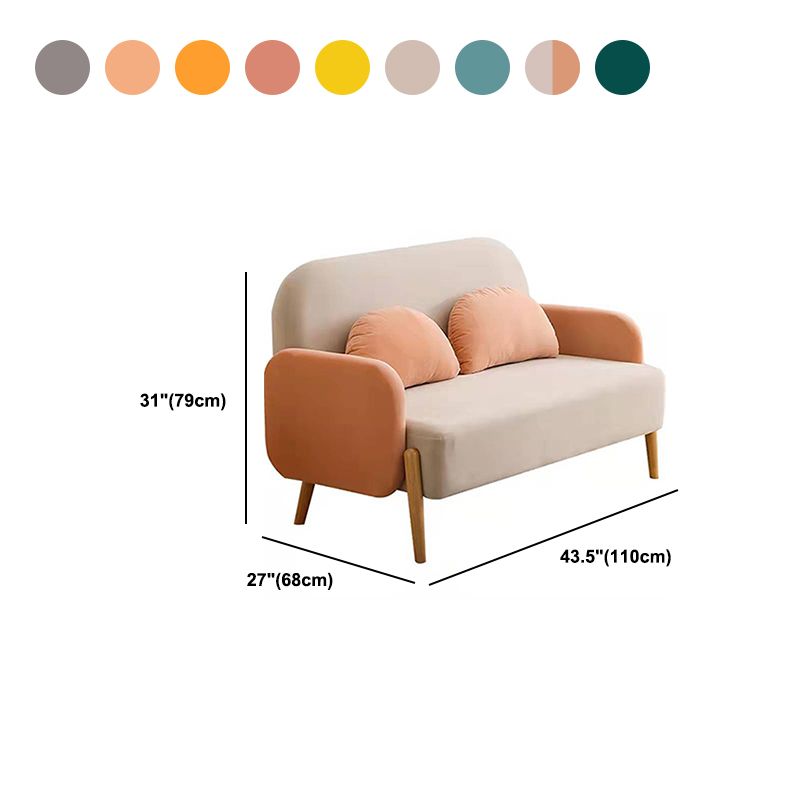 26.77" Wide Velvet Sofa Standard Square Arm Sofa for Living Room