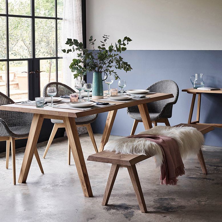 Simple Pine 4 Legs Dining Table Solid Wood Rectangle Furniture for Home