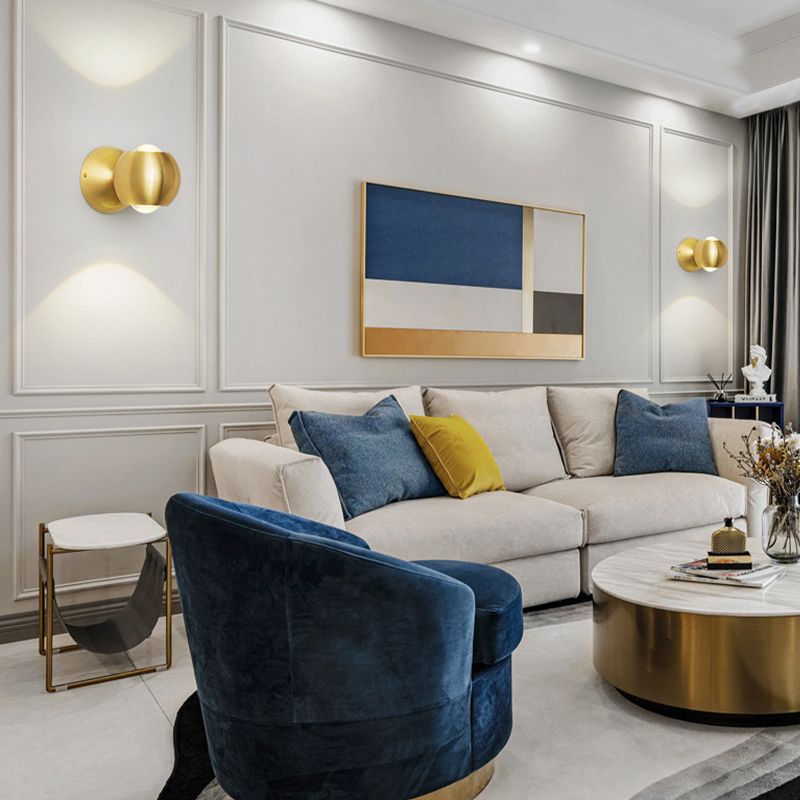 Estilo nórdico Luz de pared de pared geométrica Diconce de pared LED en oro para dormitorio