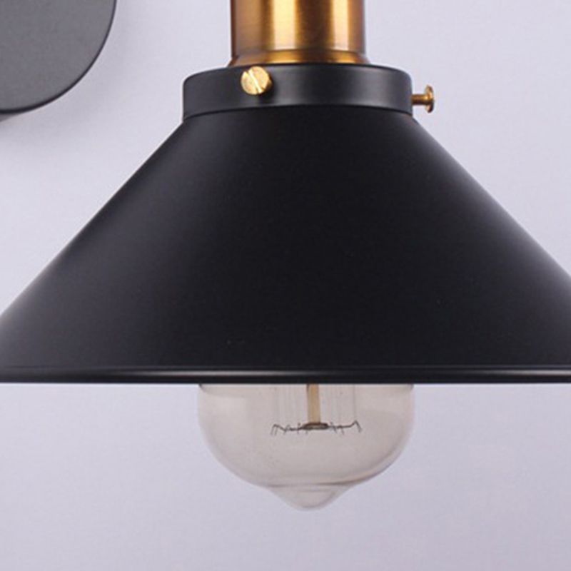 Metal Flared Wall Sconce Lighting Industrial Style 1 Light Wall Lamps