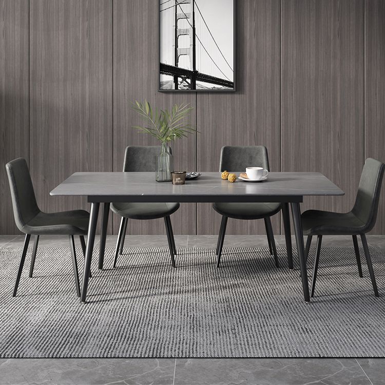 Stone Dining Table Industrial Rectangle Dining Table for Dining Room