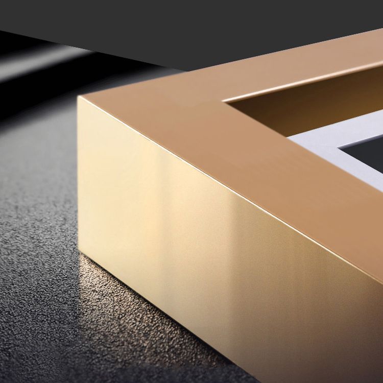 Table de luxe traditionnelle Rectangle Table à manger en acier inoxydable pour la maison