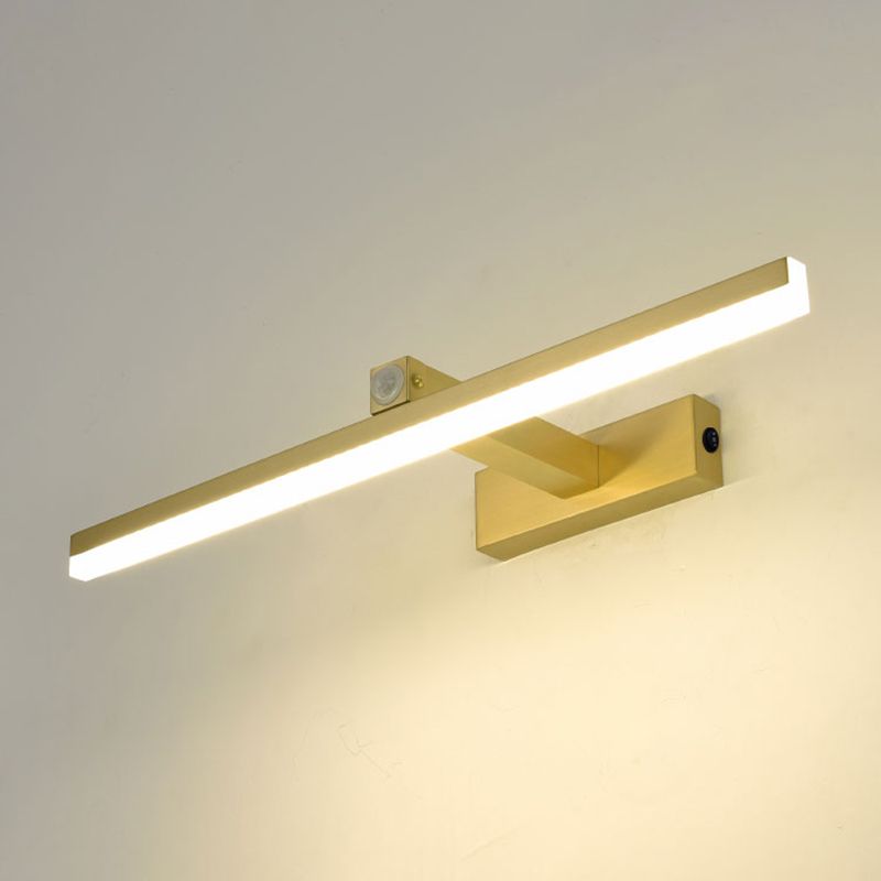 Contemporary Minimalism Style LED Copper Inductive Vanity Wall Lighting Light for Bathroom