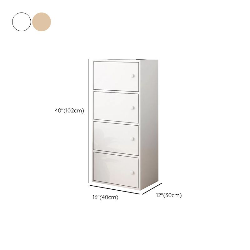 Simple Side Cabinet with Doors Modern Faux Wood Accent Cabinet